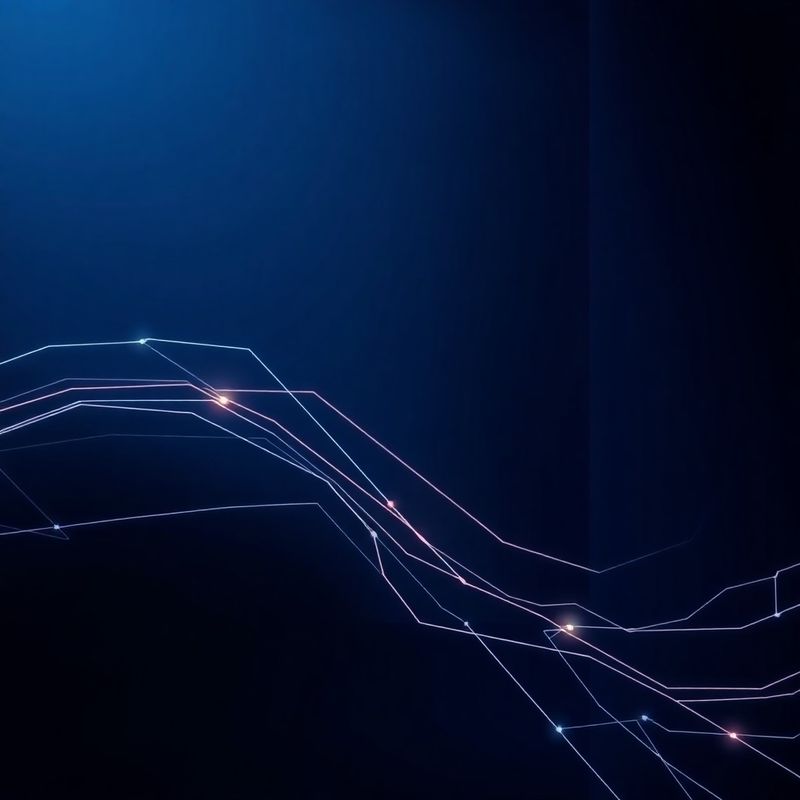 Abstract indigo geometric lines suggesting connectivity